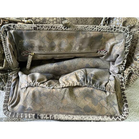 Elliot Lucca Leather embossed snake skin shoulder crossbody GypsyGoth Y2K - Picture 8 of 16